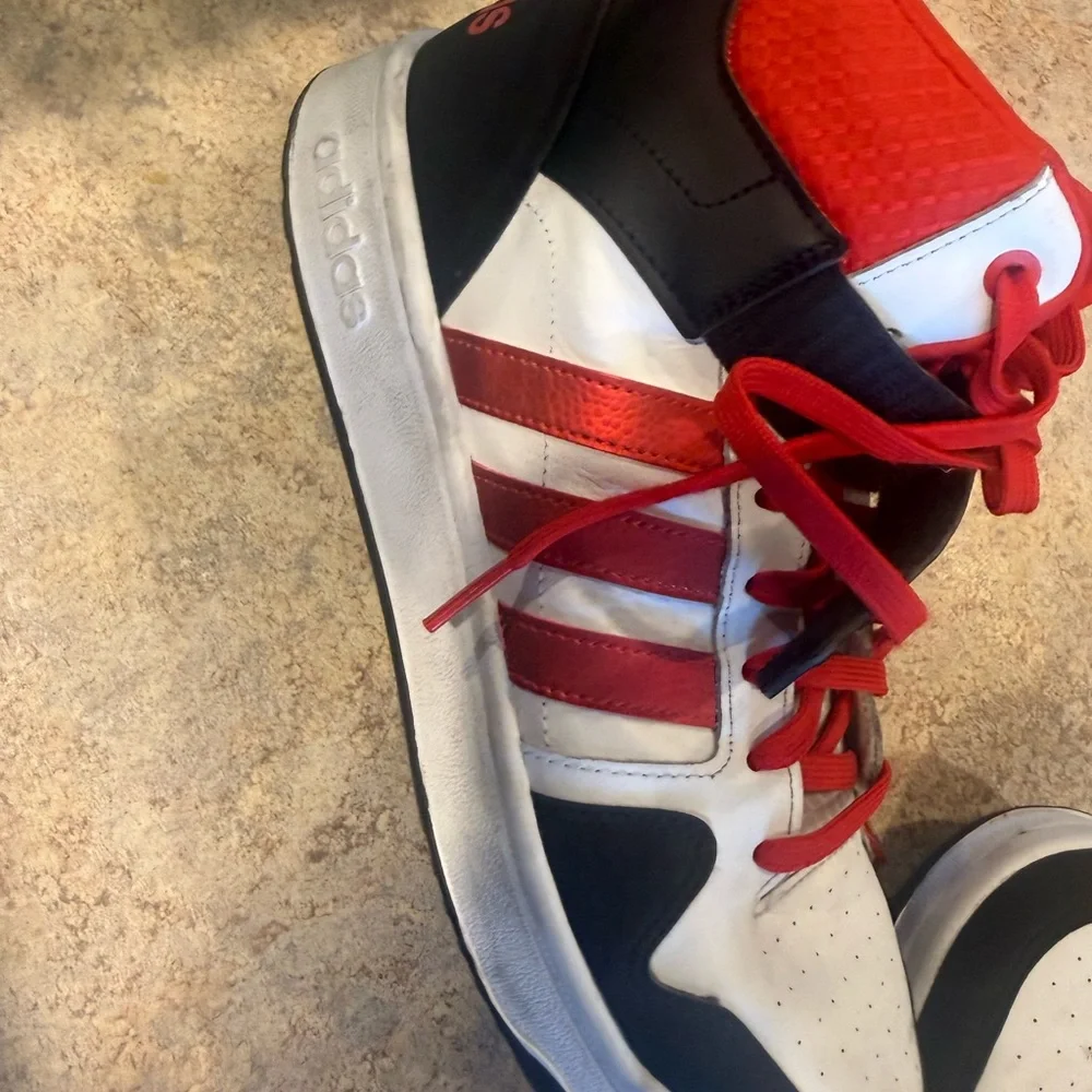 Adidas Men's High-Top Sneakers - Red, Black, White - Picture 7 of 16